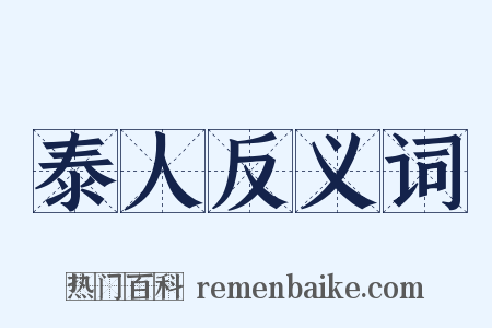 泰人反义词是什么意思的图片